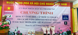 BỆNH VIỆN ĐA KHOA THANH TRÌ PHỐI HỢP TỔ CHỨC CHƯƠNG TRÌNH KHÁM, TƯ VẤN SỨC KHỎE, CẤP THUỐC VÀ TẶNG QUÀ TRI ÂN CÁC ĐỐI TƯỢNG CHÍNH SÁCH