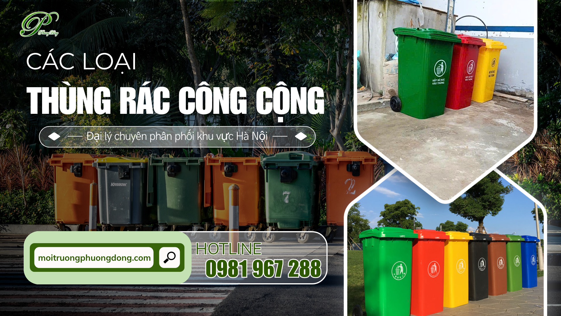 Kho thùng rác công cộng HDPE giá rẻ Hà Nội