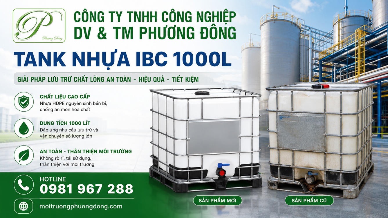 Tank nhựa IBC 1000L báo giá Hà Nội