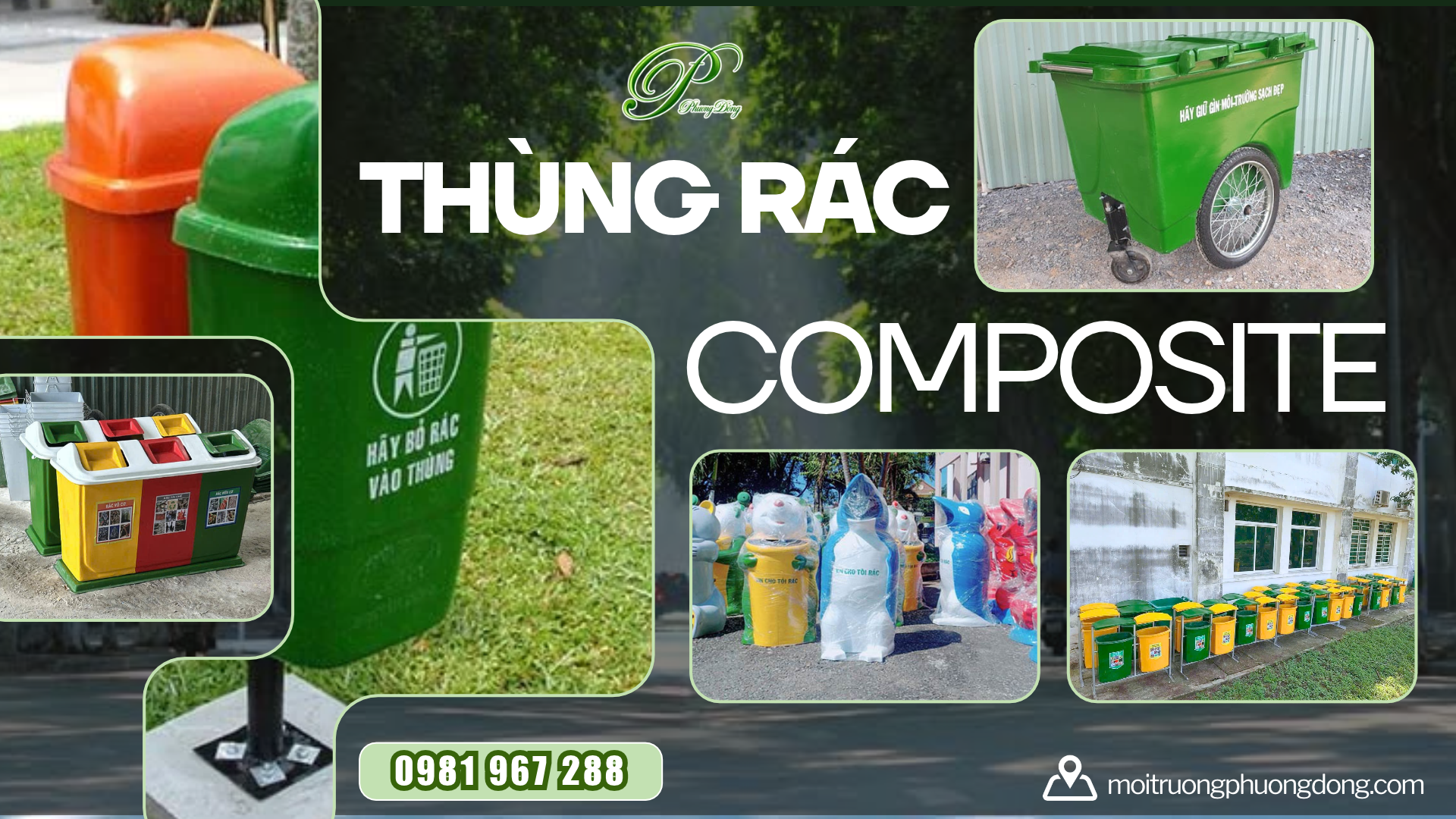 Các mẫu thùng rác composite giá rẻ HN