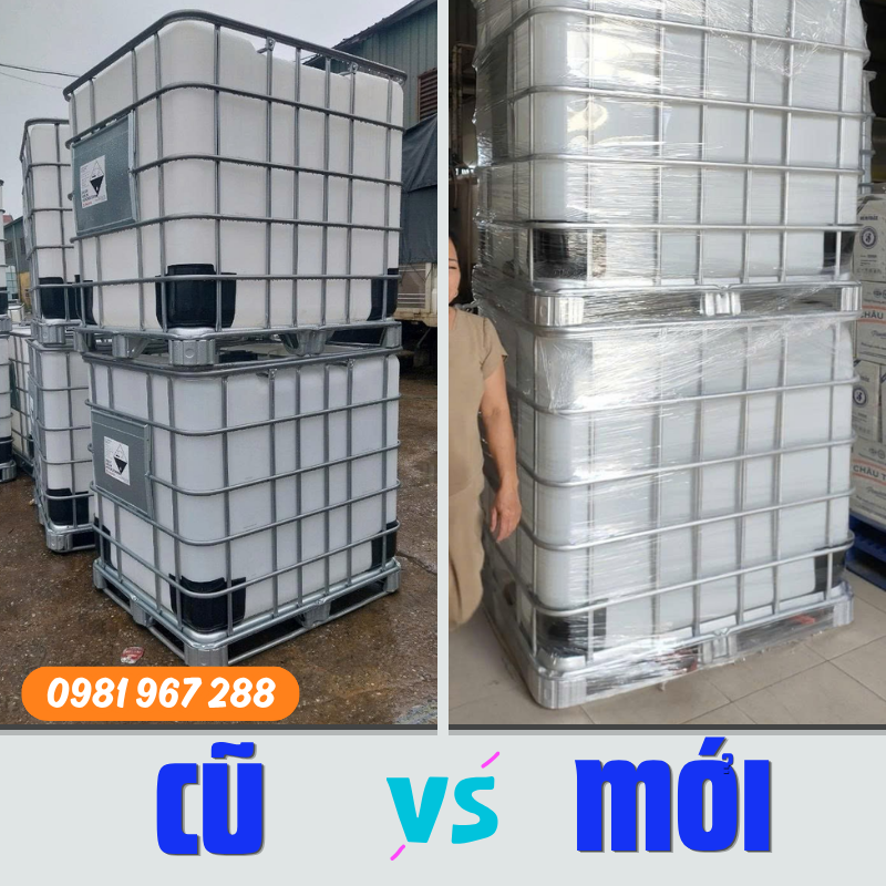 Đại lý phuy - tank nhựa 1000L cũ mới Hà Nội