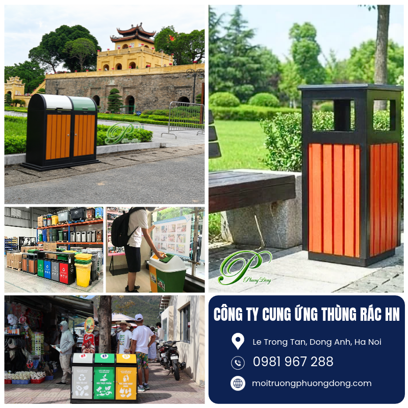 Giải pháp thùng rác cho môi trường ngoài trời