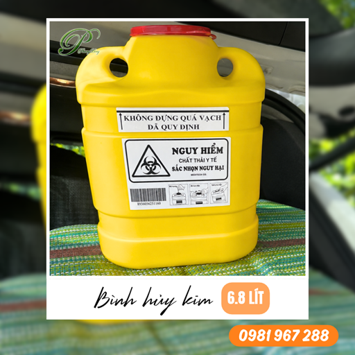 Bình hủy kim 6.8L
