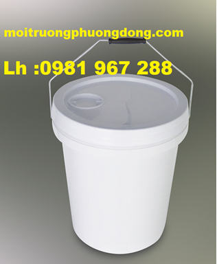  Xô nhựa tròn 18 lít có nắp chiết rót