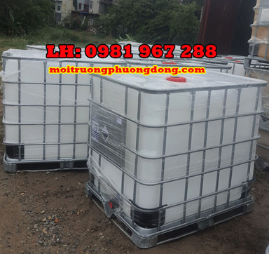 Thùng nhựa IBC 1000L đựng hóa chất