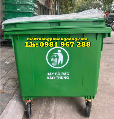 Thùng rác nhựa 1100L công cộng
