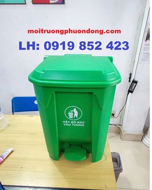 Thùng rác nhựa 30L ấn chân