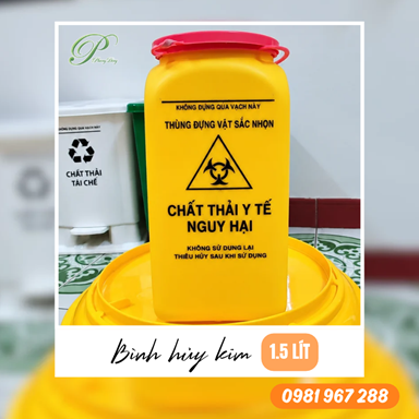 Bình hủy kim 1.5L y tế