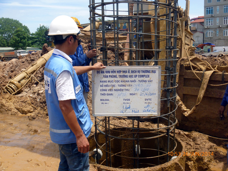 Thi công cọc khoan nhồi và tường vây tại GP Complex - 1A Phùng Chí Kiên 3